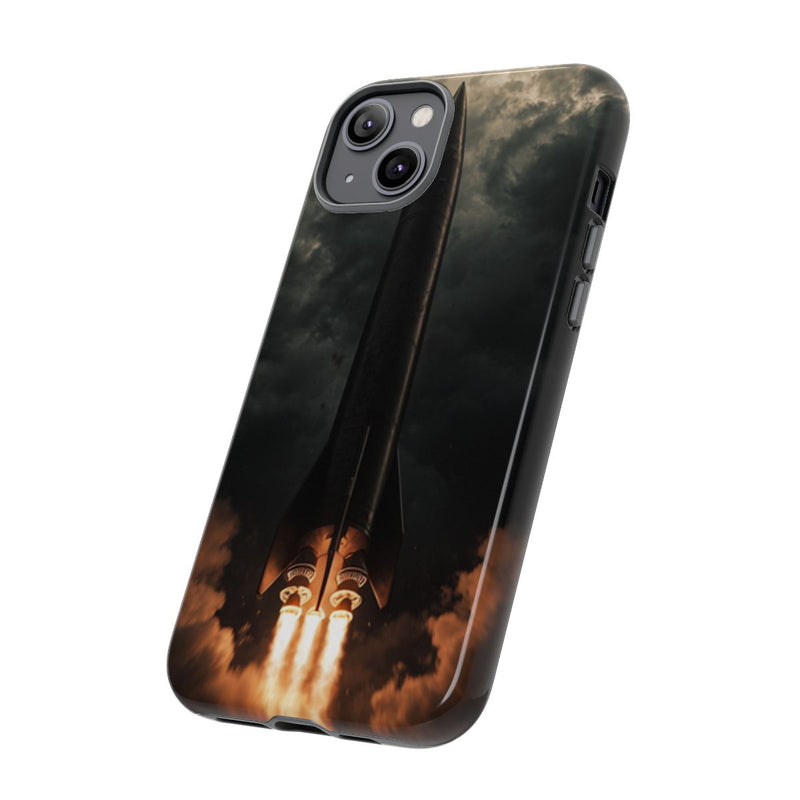 Donkere Raketlancering met Vurige Motoren