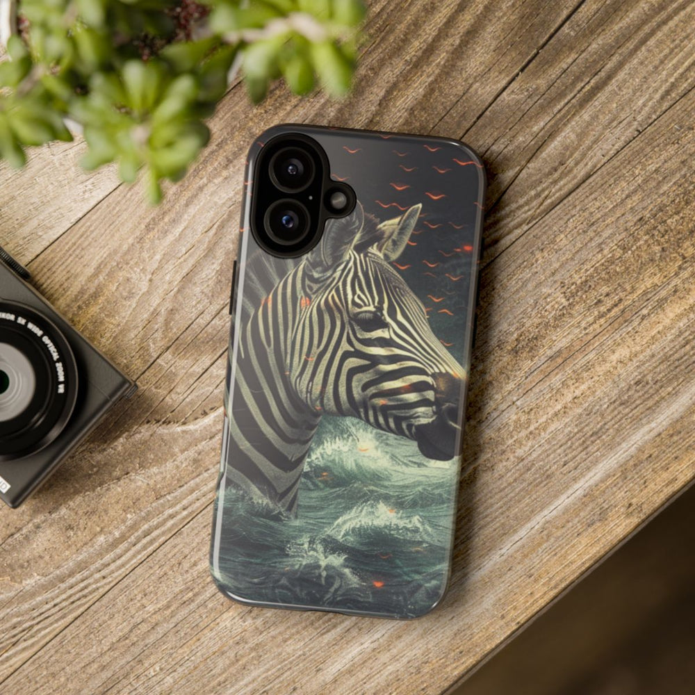 Zebra in Water met Gloeiende Vonken