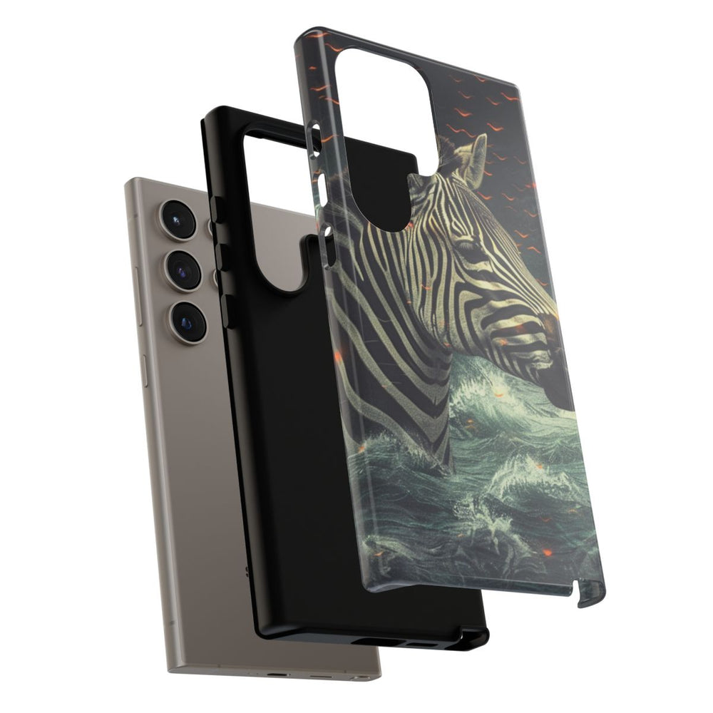 Zebra in Water met Gloeiende Vonken