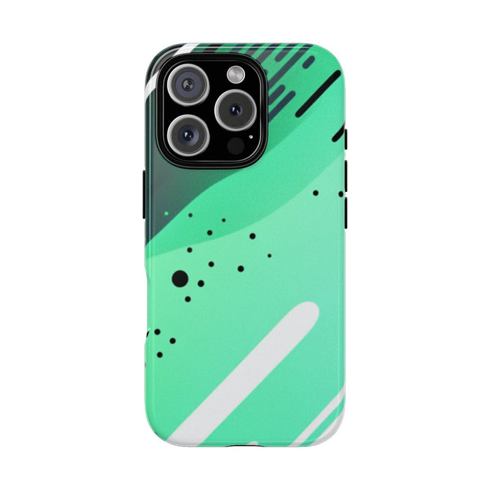 Geometrisch Groen-Zwart Abstract Patroon