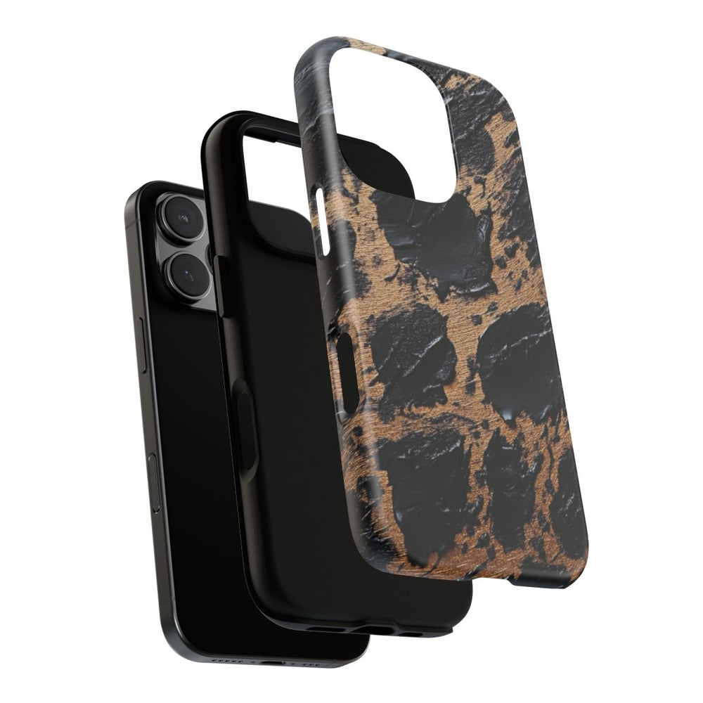 Zwart-Bruin Abstract Patroon met Textuur