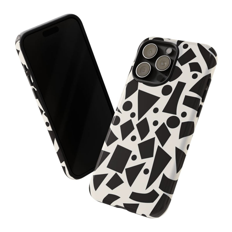 Zwart-Wit Geometrisch Abstract Patroon