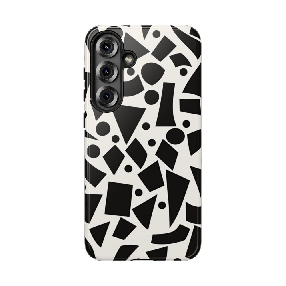 Zwart-Wit Geometrisch Abstract Patroon