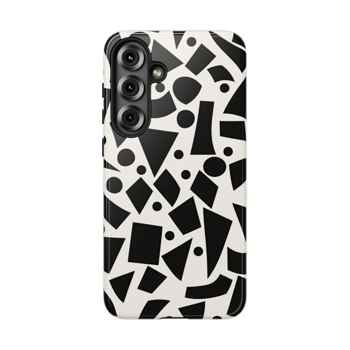 Zwart-Wit Geometrisch Abstract Patroon