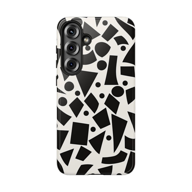 Zwart-Wit Geometrisch Abstract Patroon