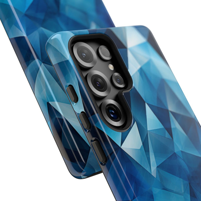 Blauw Geometrisch Driehoekenpatroon