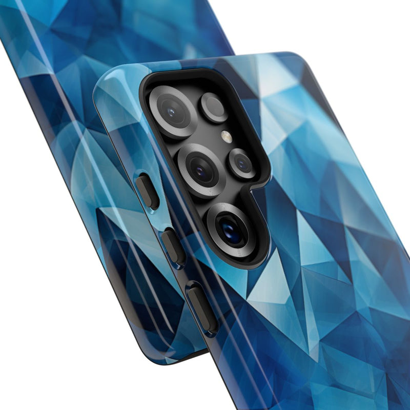 Blauw Geometrisch Driehoekenpatroon