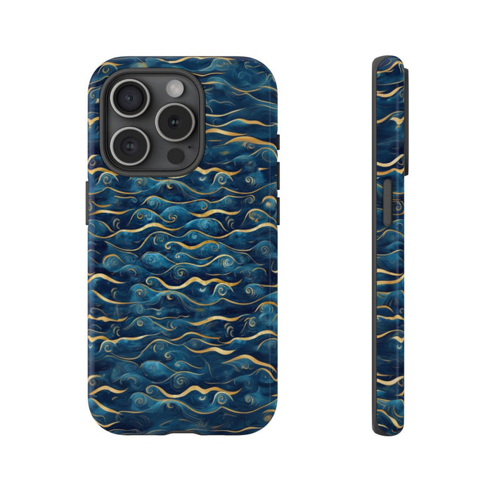Blauw-Gouden Golfpatroon