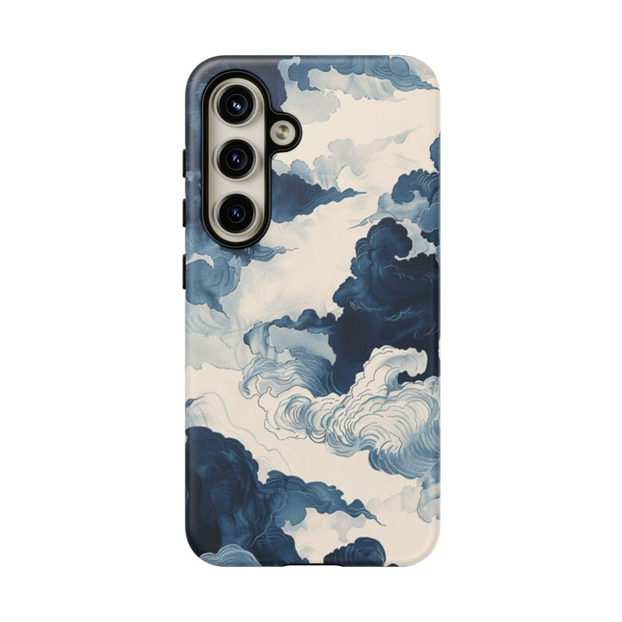 Wolkachtige Lucht in Inktillustratie