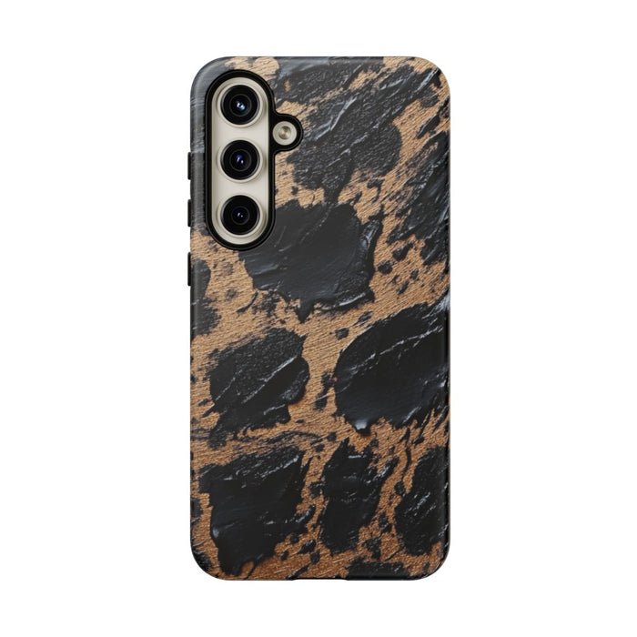 Zwart-Bruin Abstract Patroon met Textuur