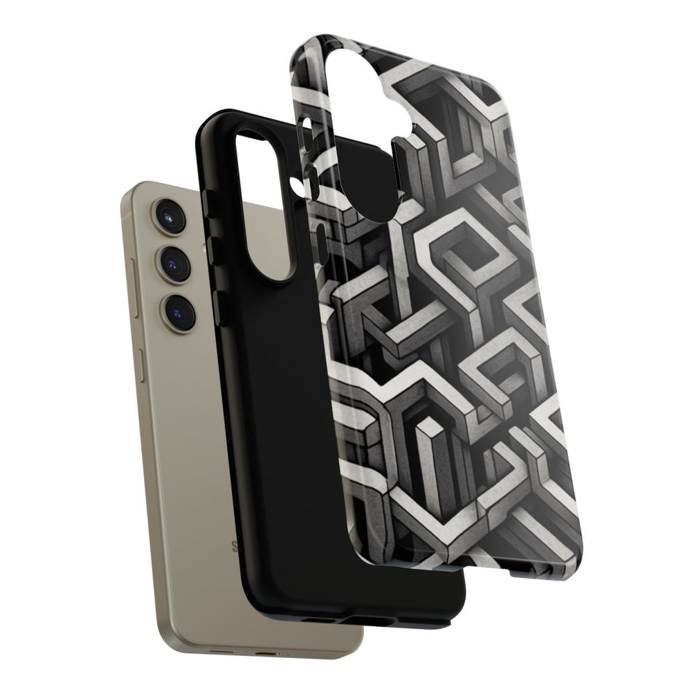 Monochrome Geometrisch Optisch Illusiepatroon