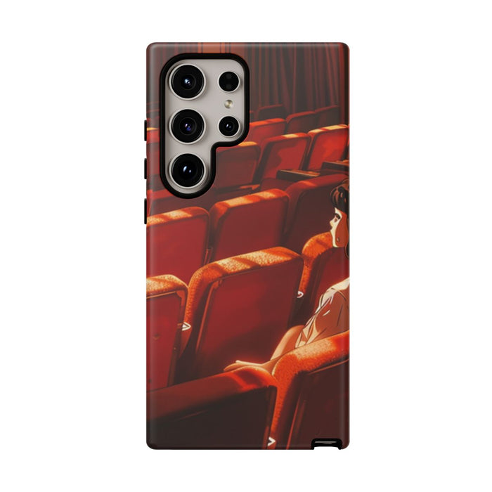 Meisje Alleen in Rood Theater
