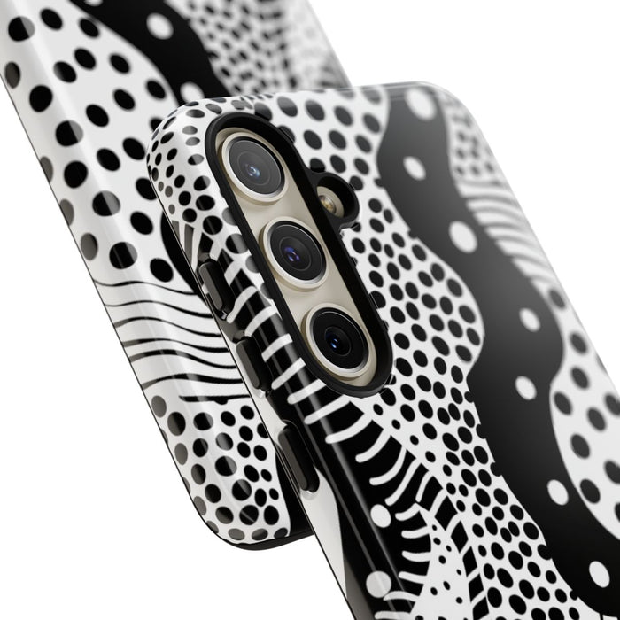 Zwart-Wit Abstract Stippenpatroon