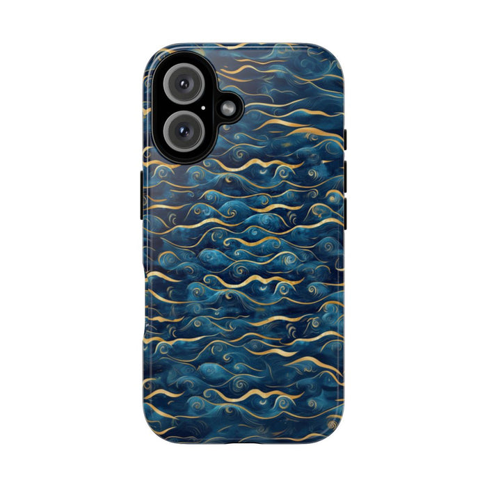 Blauw-Gouden Golfpatroon