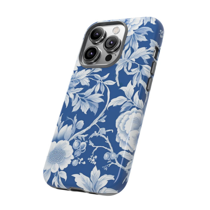 Blauw-Wit Bloemenpatroon