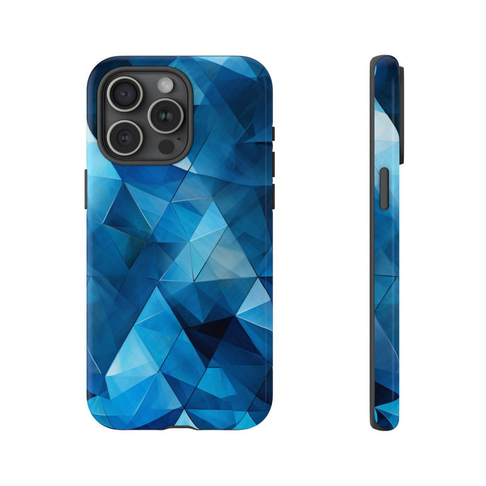 Blauw Geometrisch Driehoekenpatroon