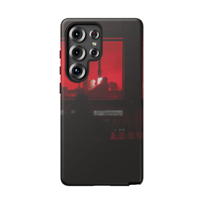 Raketlancering Controlekamer met Rode Verlichting