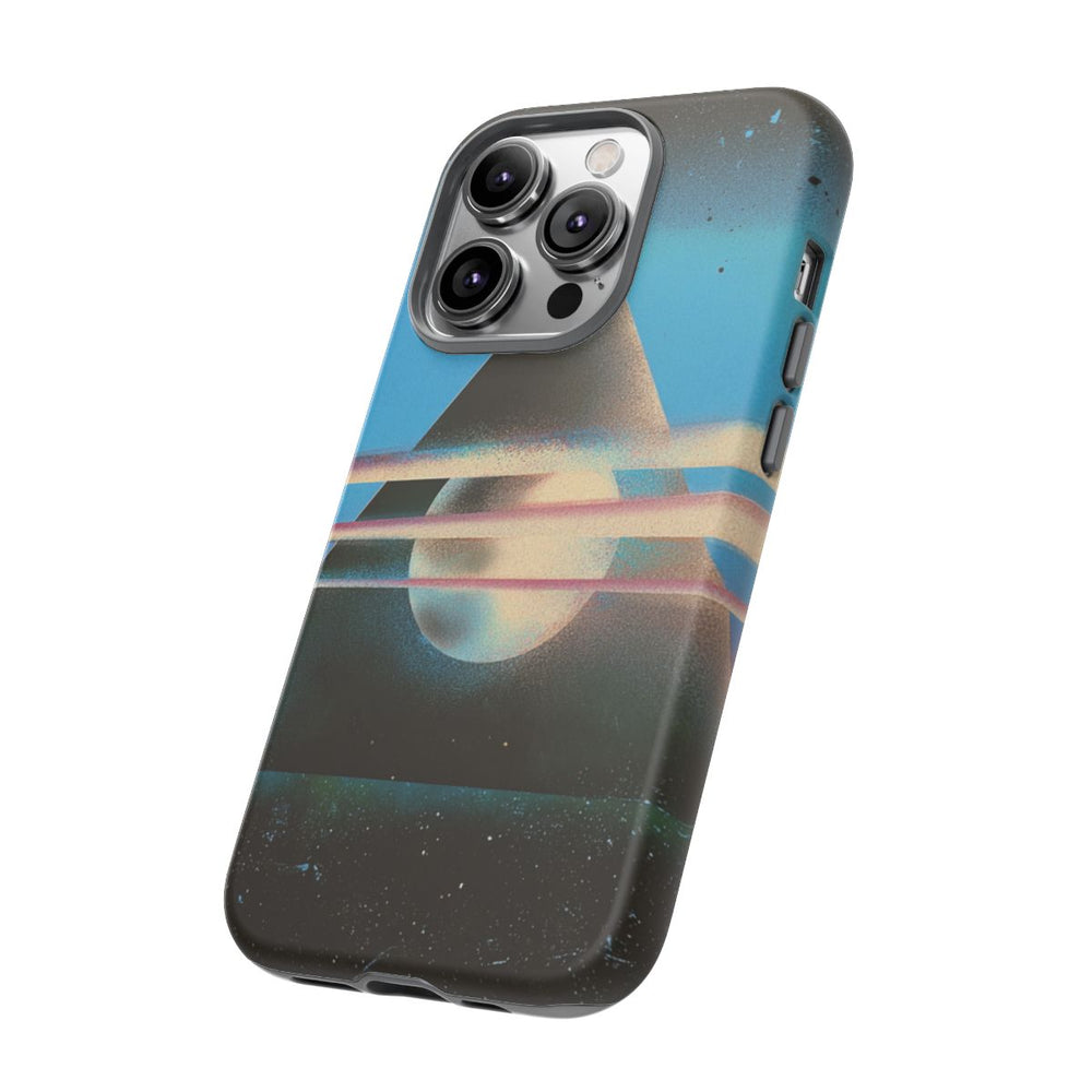 Surrealistische Geometrische Piramide met Gloeiende Bol