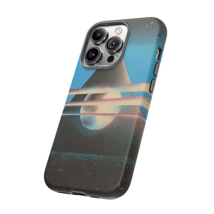 Surrealistische Geometrische Piramide met Gloeiende Bol