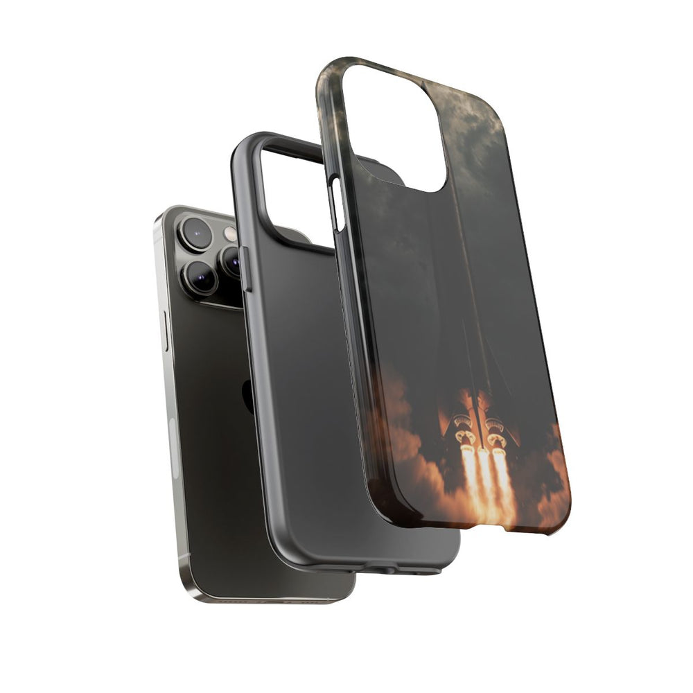 Donkere Raketlancering met Vurige Motoren