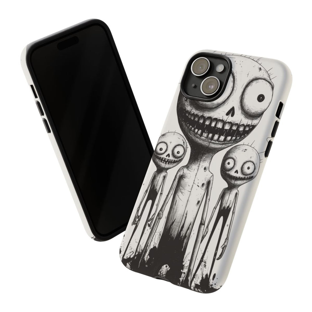 Drie Slanke Monsters in Lijntekening