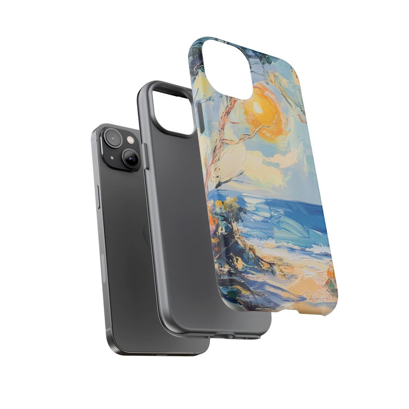 Zonnig Kustlandschap met Schilderachtige Penselstreken