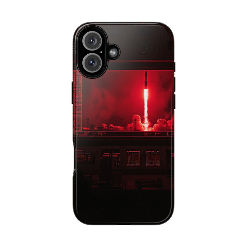 Raketlancering Controlekamer in Rood Licht