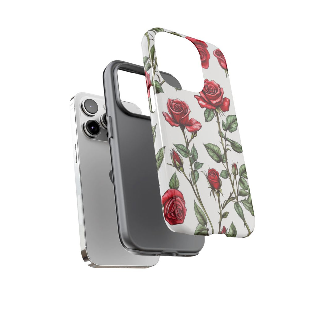 Rode Rozen Botanisch Patroon