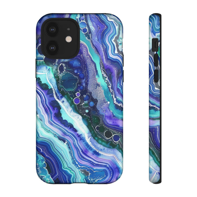 Blauw en Paars Geode-Wervelpatroon