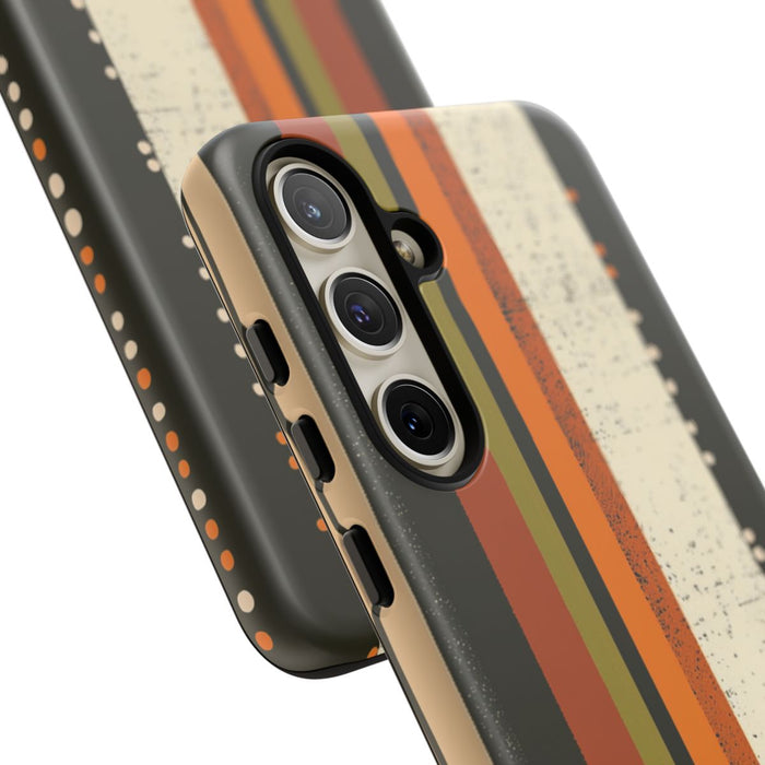 Retro Verticale Strepen en Stippenpatroon