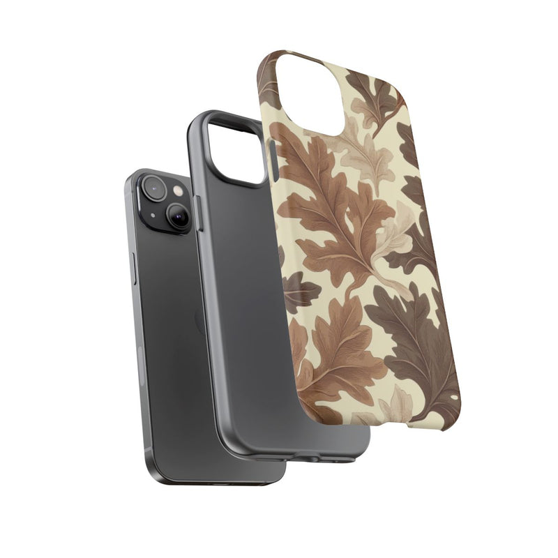 Eikenbladerenpatroon in Neutrale Kleuren