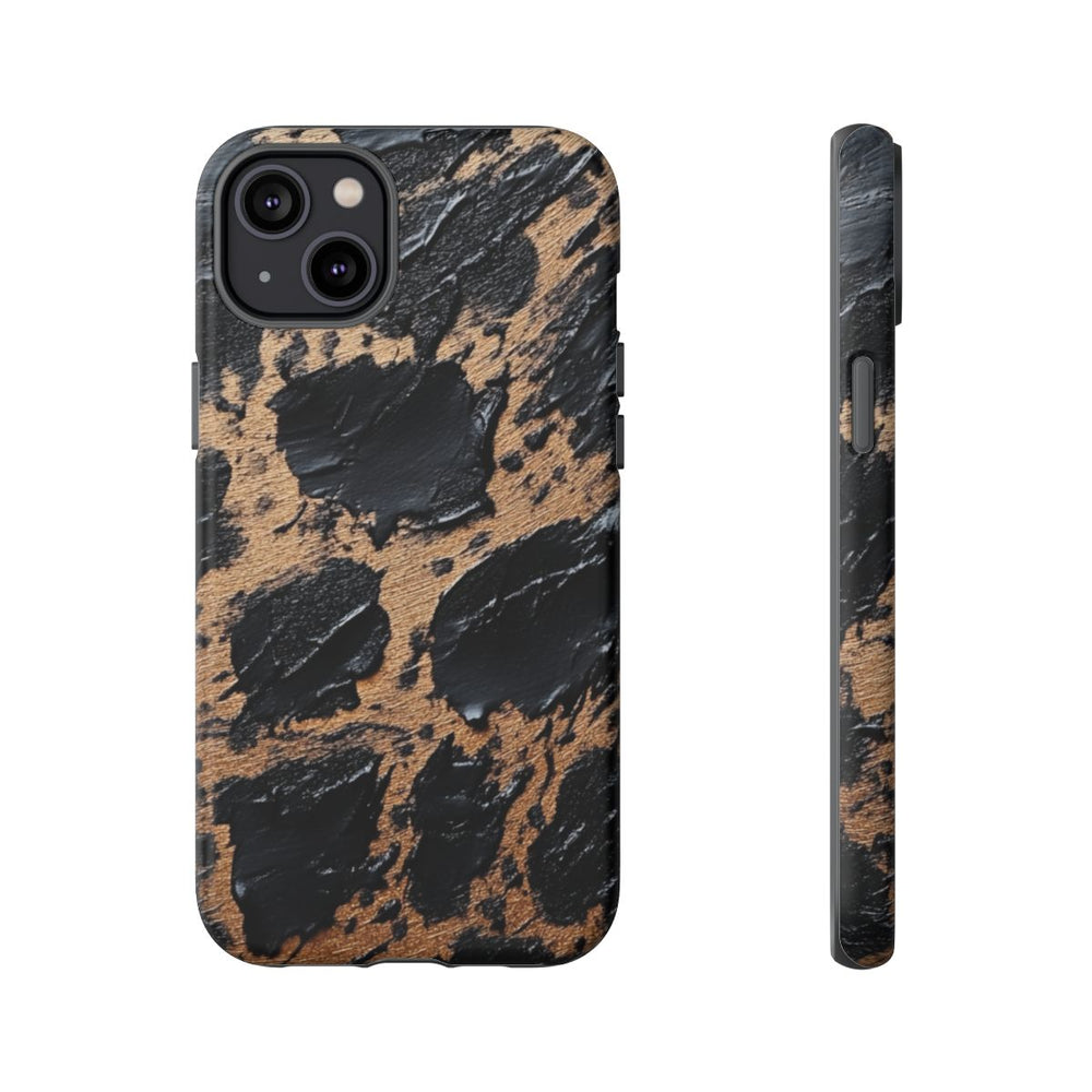 Zwart-Bruin Abstract Patroon met Textuur