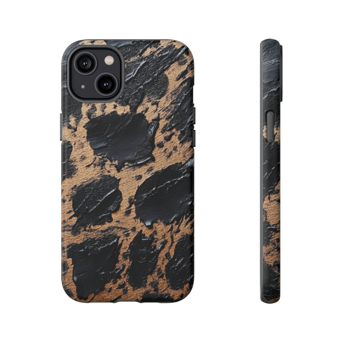Zwart-Bruin Abstract Patroon met Textuur