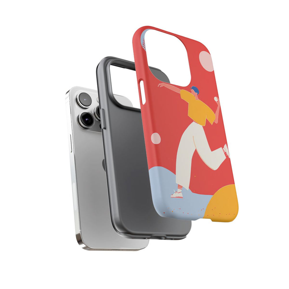 Minimalistische Honkbalspeler Illustratie