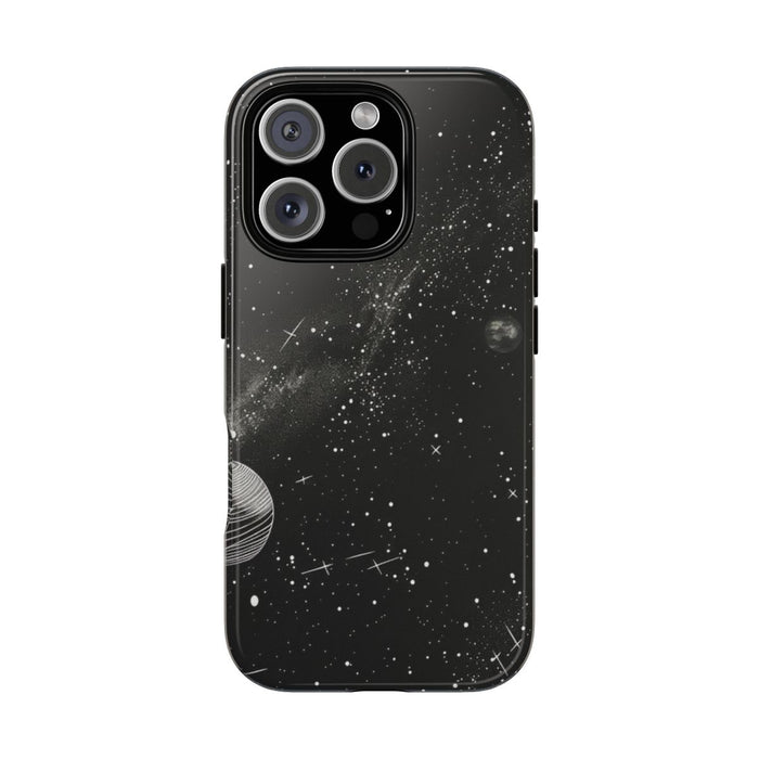 Monochrome Illustratie van het Zonnestelsel