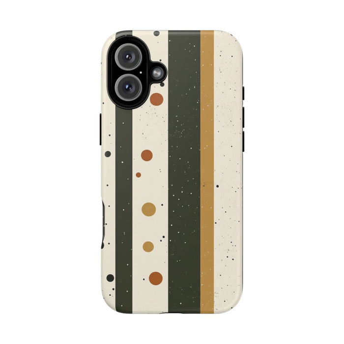 Retro Verticale Strepen en Stippenpatroon