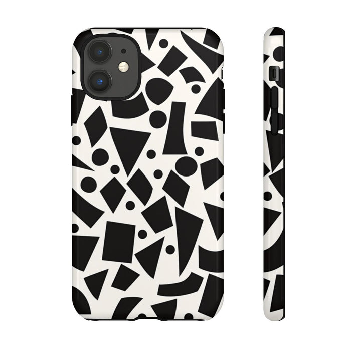 Zwart-Wit Geometrisch Abstract Patroon