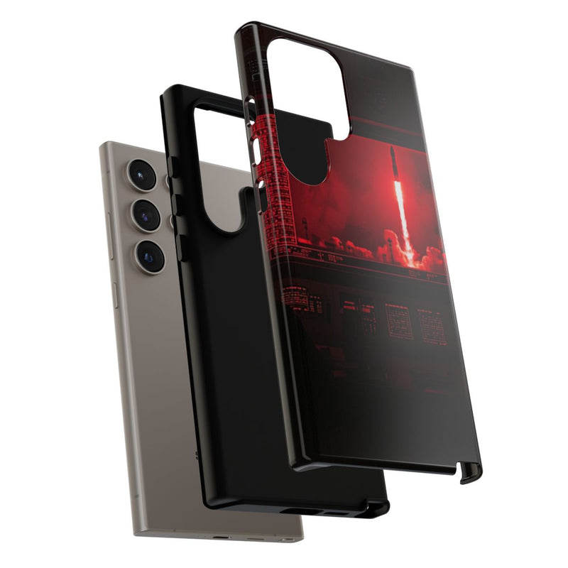 Raketlancering Controlekamer in Rood Licht