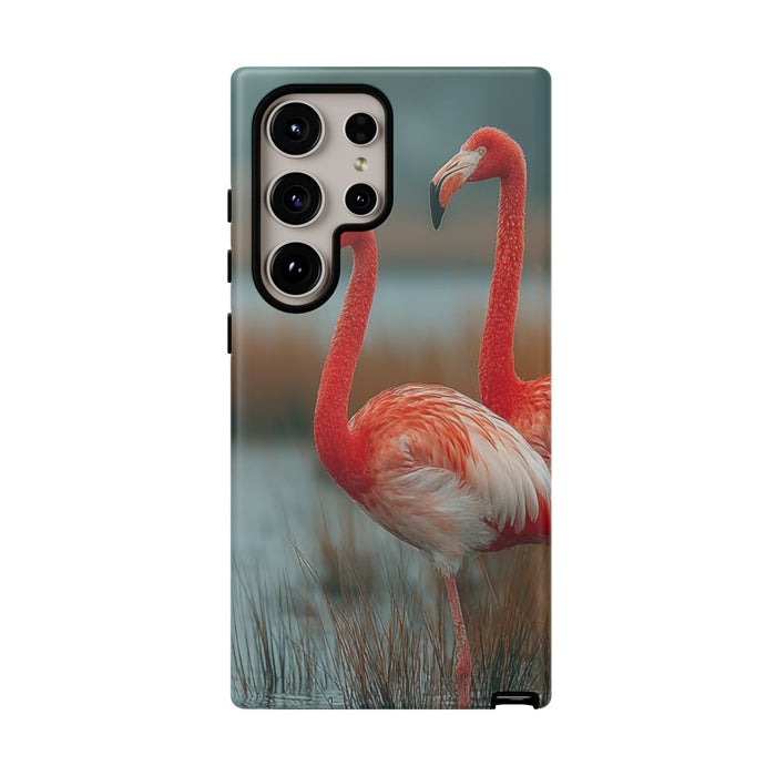 Drie Flamingo’s in Moerasland