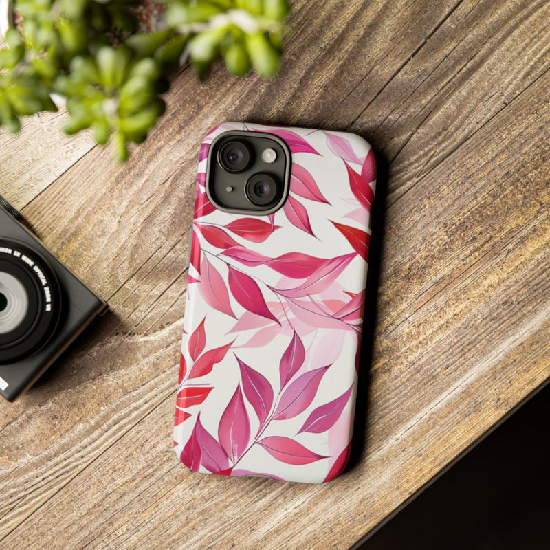 Roze en Rode Bladerenpatroon