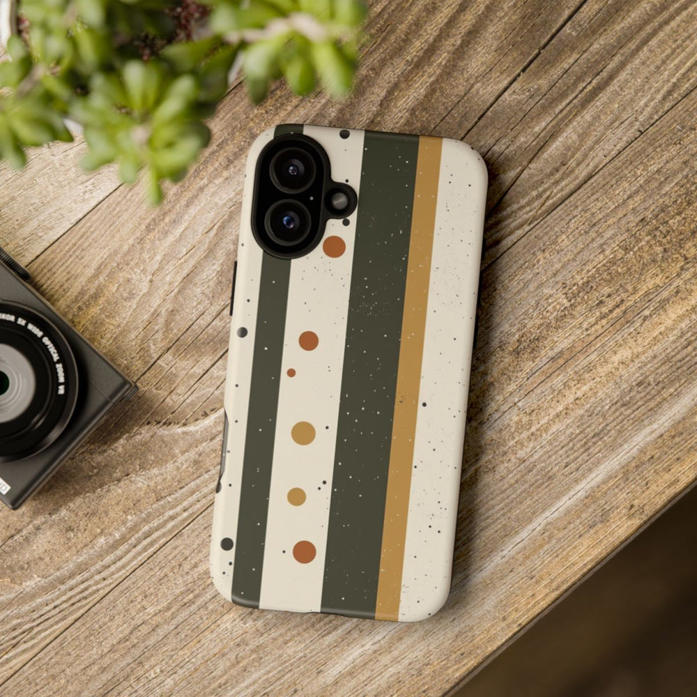 Retro Verticale Strepen en Stippenpatroon