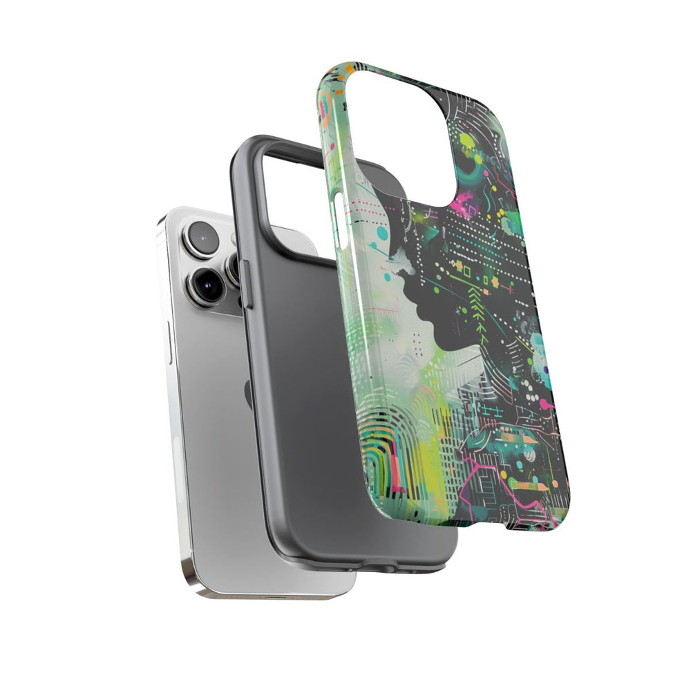 Abstract Neon Geometrisch Profiel