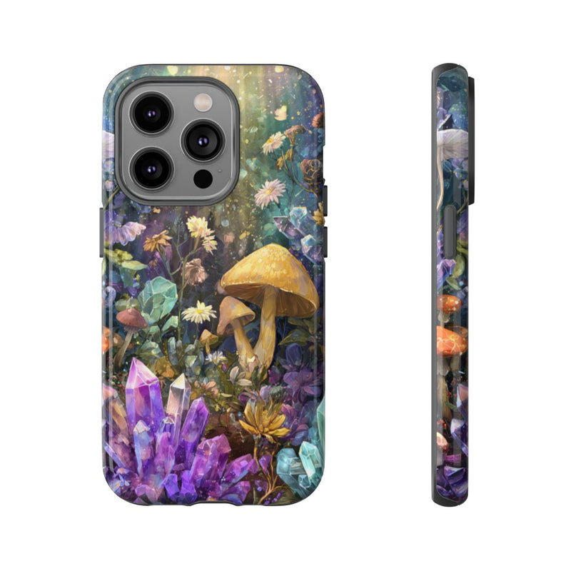 Mystieke Kristallen en Paddenstoelen Natuurscène