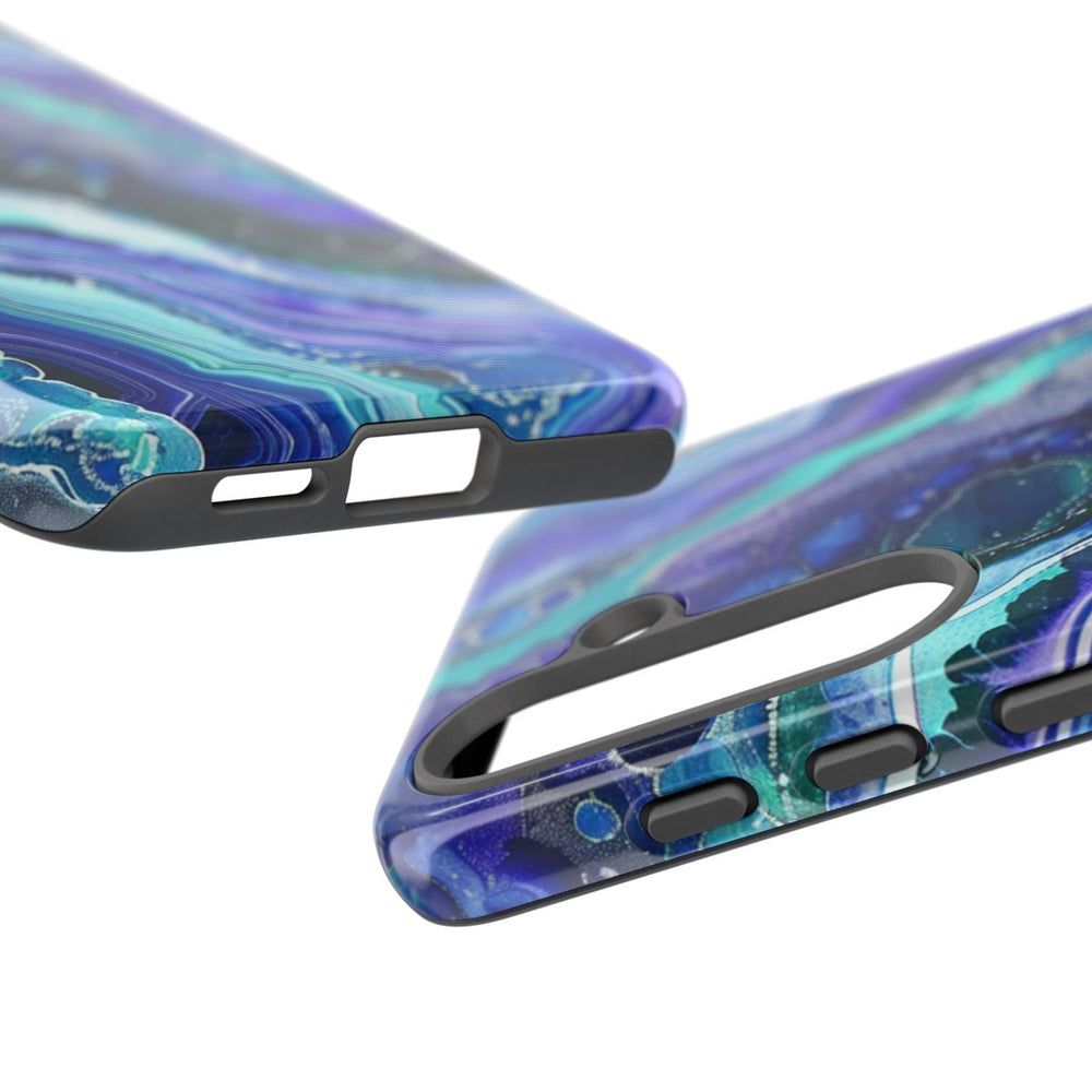 Blauw en Paars Geode-Wervelpatroon