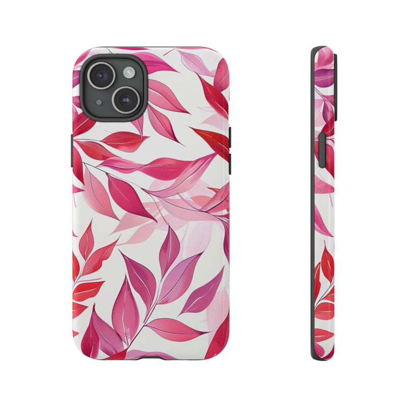 Roze en Rode Bladerenpatroon