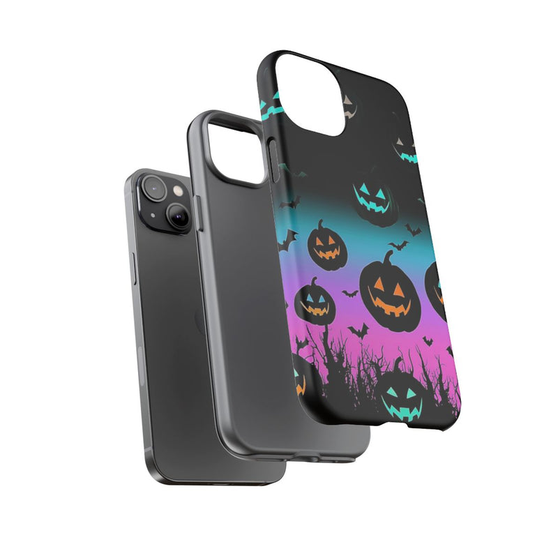 Gloeiende Halloween Pompoenen en Vleermuizen