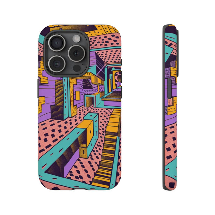 Geometrisch Abstract Patroon met Dieptewerking