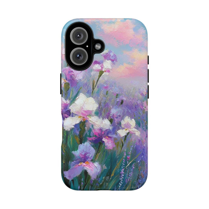 Pastelkleurige Irisbloemen Schildering