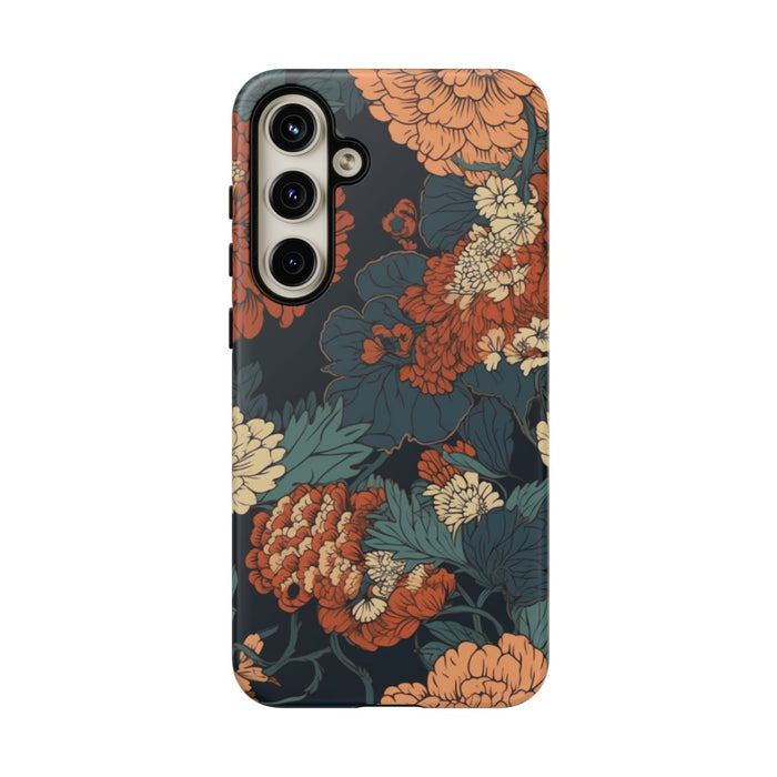 Vintage Bloemenpatroon in Warme Kleuren