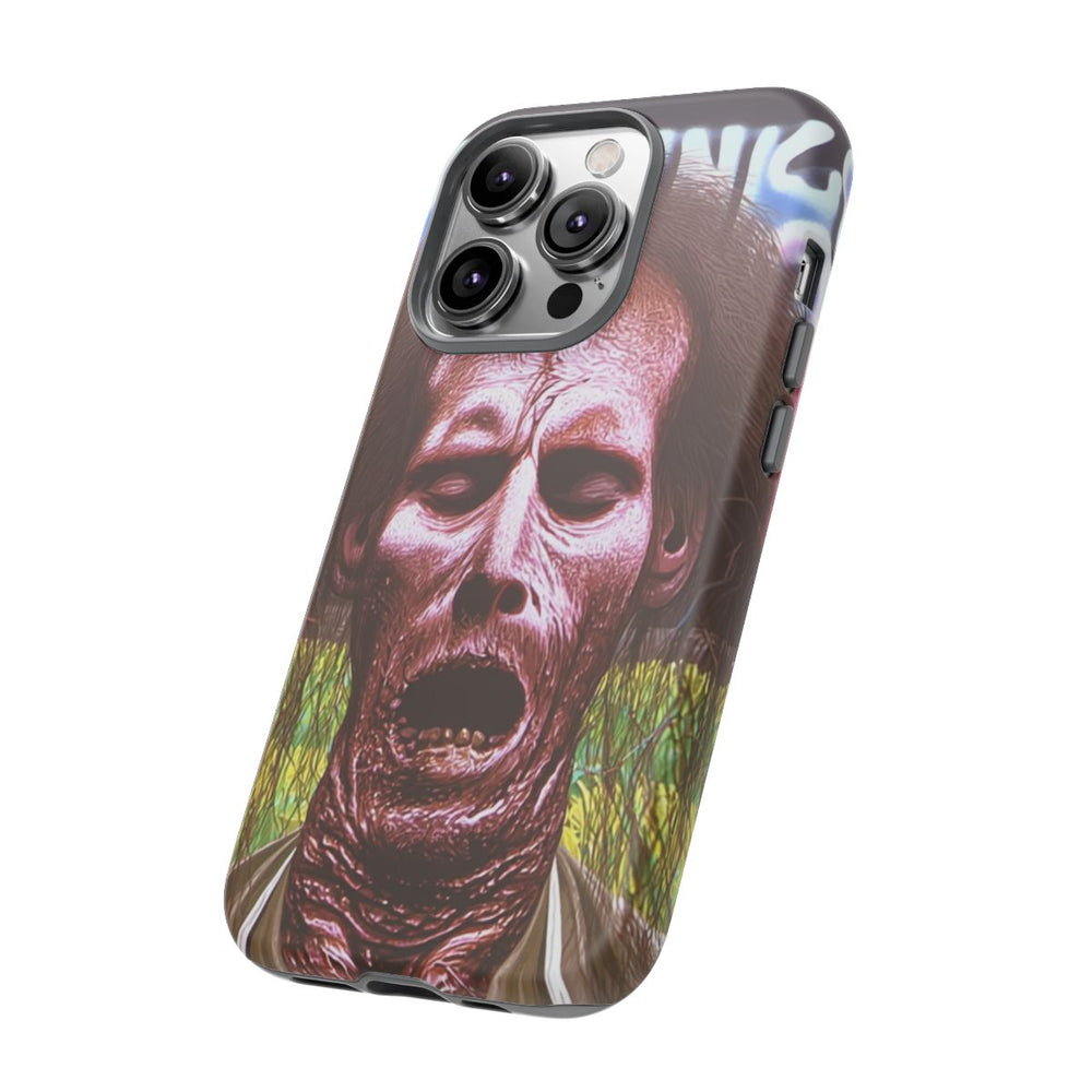 Surrealistisch Zombiegezicht met Vurige Lucht